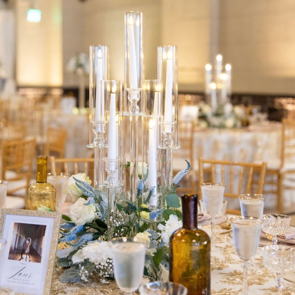 8 CRYSTAL CANDELABRAS CENTERPIECES (Each Sold Seperately)